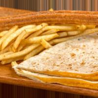 Jr. Quesadilla · Cooked tortilla that is filled with cheese and folded in half. 