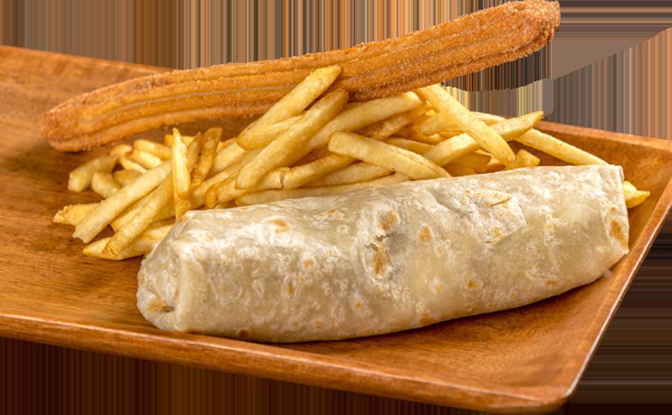 Jr. Bean and Cheese Burrito · Flour tortilla with a savory filling.