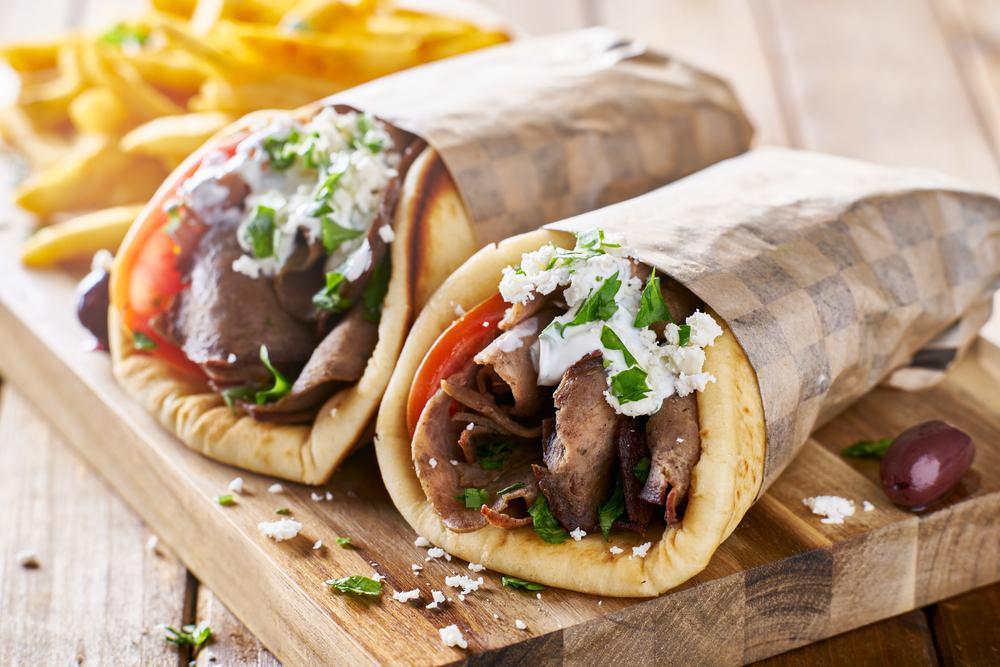 Gyro, Greek & souvlaki platters · Platters served with Greek salad, pita bread, tzatziki sauce, french fries or onions rings. 