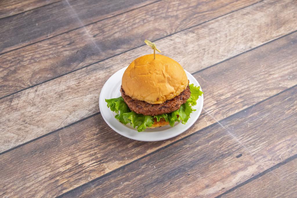 Beyond Burger · Plant based burger that satisfies like beef.
