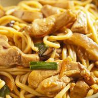 Chicken Lo Mein Lunch · Egg noodle dish.