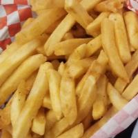 French Fries · Strips of potatoes deep fried.