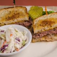 Patty Melt · 1/2 lb. burger, cheddar cheese and grilled on grilled rye. Served with choice of side.