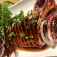 Grilled Calamari · BBQ squid with teriyaki sauce 