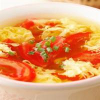 K2. Tomato & Egg Soup（西红柿蛋花汤） · Egg, sliced tomato  32oz
