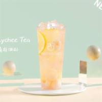 Power Lychee Tea · Fresh lychee and lemon.