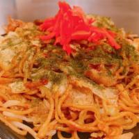 Yakisoba · Fried Noodle with cabbage, bean sprouts, pork and Noodle