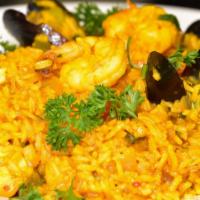 Arroz con Mariscos · Some call this amazing rice and seafood dish a Peruvian paella!