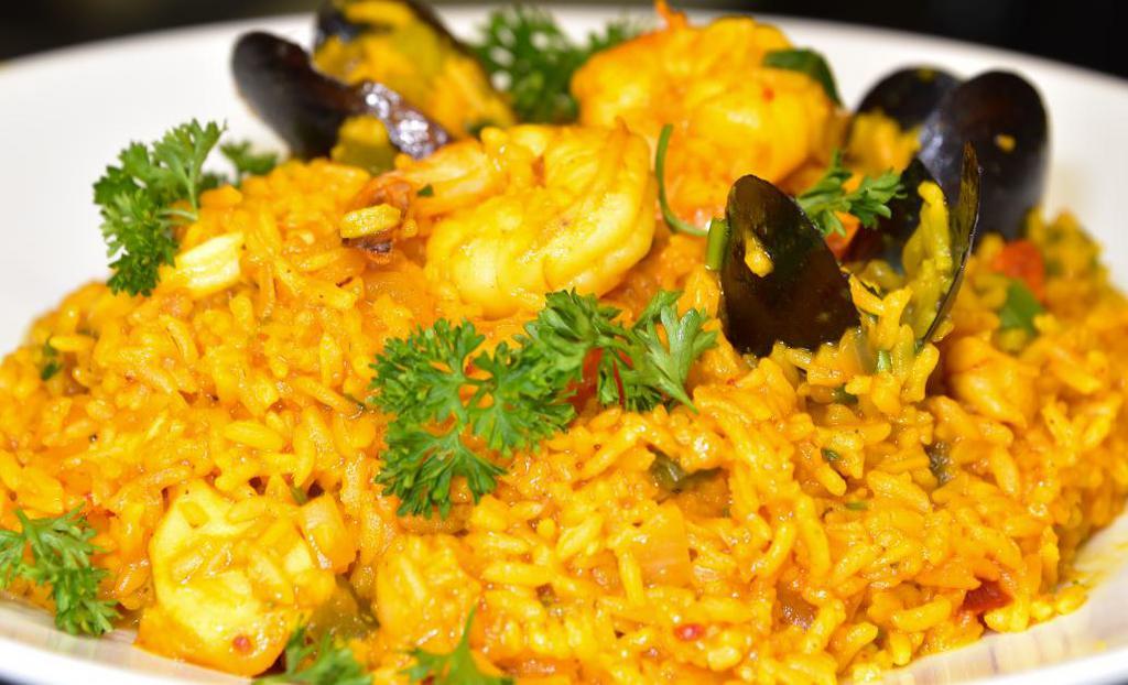 Arroz con Mariscos · Some call this amazing rice and seafood dish a Peruvian paella!
