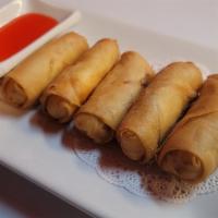A1. Egg Rolls · 5 pieces. Deep fried mixed vegetable roll. Served with sweet, and sour sauce.