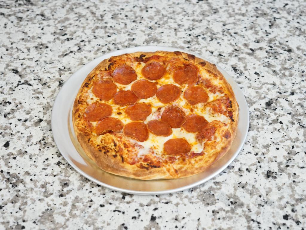 Pepperoni Lovers · Freshly made pizza sauce, shredded mozzarella cheese, pepperoni, pepperoni and more pepperoni.