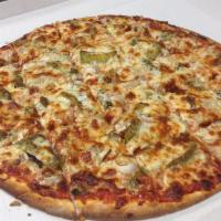 Tortorice's Special Pizza · Sausage, mushrooms, green peppers and onions.