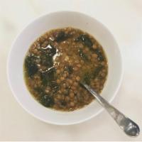 Lentil Spinach Soup · Savory legume soup. 