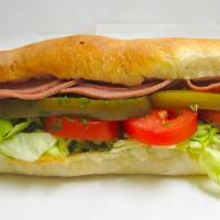 Mortadella  Sandwich · Finlely sliced  Arzuman beef mortadella sandwich. 