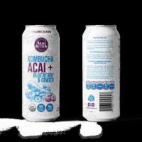 Kombucha Açaí + Ginger & Blueberry · A powerful combination where Kombucha, Açaí, Blueberry and Ginger come together! 
INGREDIEN...