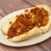 Sweet Italian Sausage Sandwich · A mild juicy Italian sausage with sauteed onions and bell peppers. Served with meat sauce. A...