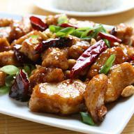 85. Quart of Kung Po Chicken · Hot and spicy.