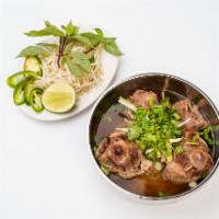 Pho Duoi Bo · Oxtail noodle soup. Braised oxtails for 4 hours ib beef bone broth to reach the most tender ...