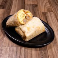 Create Your Own Breakfast Burrito · Pick 4 of the following two eggs, sour cream, bacon, sausage, cheese, potatoes, hash brown, ...