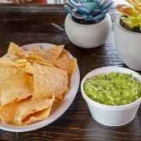 Chips with Guacamole Dip and Cheese Chips · 