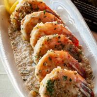 Shrimp Scampi · Garlic, mushrooms and creamy white wine sauce.