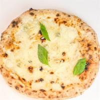 Quattro Formaggi  · Mozzarella di bufala from Napoli, gorgonzola, Parmigiano Reggiano DOP, Pecorino Romano DOP (...