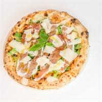 Ventura Pizza · Mozzarella di bufala from Napoli, Prosciutto di Parma, arugula, Parmigiano Reggiano DOP, ext...