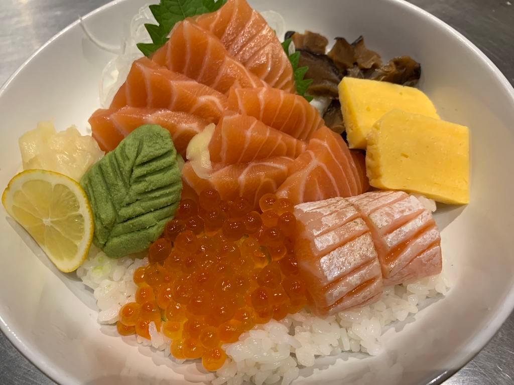 Sake Ikura Don · Raw Salmon with ikura, over Sushi rice