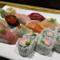 Sushi Delux · 8 PCS of Chef's Choice Premium Nigiri Sushi, and California roll (Blue Fin Maguro, Blue Fin ...