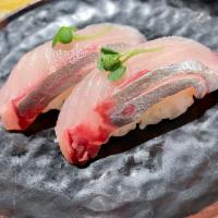 Shima Aji Nigiri · Shima-aji, or Japanese “striped jack,” is a common point of confusion for many sushi eaters....