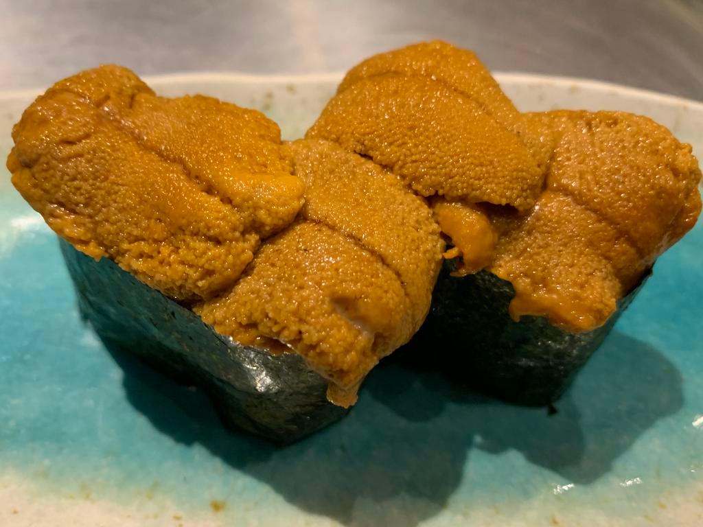 Uni Nigiri · Uni sushi has a light, sweet, and somewhat briny flavor and it is usually enjoyed as nigiri sushi.
