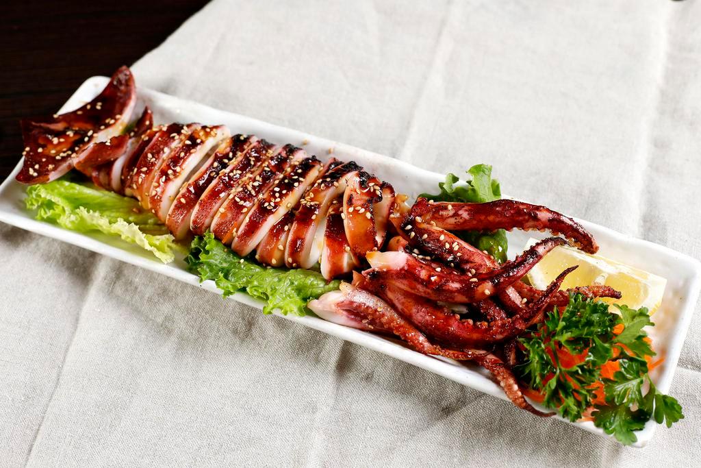 Ika Maruyaki(K-9) · Grilled whole squid with sauce.
