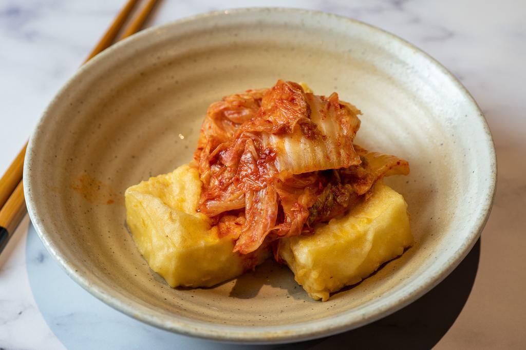 Kimchee Tofu (K-41) · Fried soft tofu with Korean kimchi.