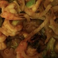 Fajita de Camarones · Shrimp fajita with Sauteed bell peppers, zucchini, tomatoes, broccoli, mushrooms and onions....