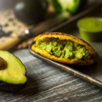 1st Arepa: AVOCADO CHICKEN · Oven Roasted Chicken & Avocado with the house Sauce and the best ingredients of your choice
