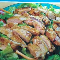 Chicken Salad · Grilled marinated chicken on top of green salads with your choice of teriyaki sauce, katsu s...