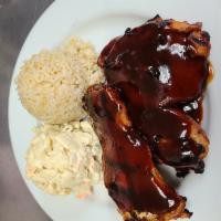Hawaiian BBQ Chicken · Charbroiled boneless skinless chicken thighs glazed with our secret homemade BBQ sauce!  *Pl...