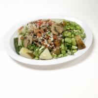 Dory's Bolivian Petju Dinner · Lima beans, green beans, steamed potatoes, topped with 