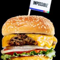 Impossible Burger (made from plants) (VG) · Our delicious Impossible Burger (made from plants) comes with Lettuce, Roma Tomato, Shaved O...