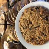 Vegan Oatmeal Banana Chocolate Chip Cookie · Somewhere between a muffin and a cookie! Baked fresh daily in our kitchen.