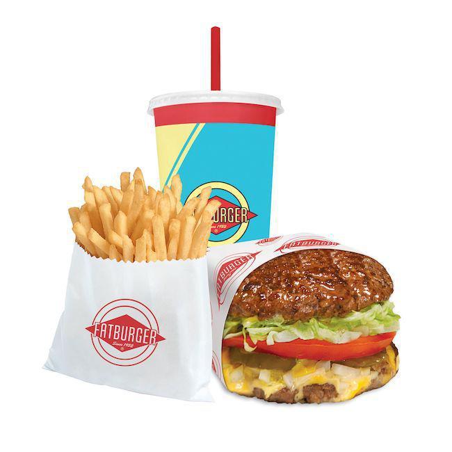 Skinnyburger Meal · Carb conscious? Lose the bun and treat yourself to two patties layered with your choice of toppings and add-ons. A bun-less Fatburger, served with choice of fries and a drink.
