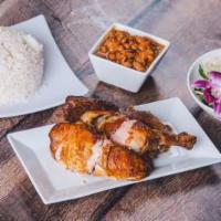 1/2 Pollo al Horno Order · Baked chicken packaged separately.  Free House Salad