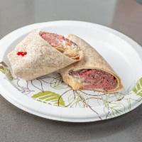 4. Roast Beef Wrap · Roast beef, coleslaw, swiss and russian dressing on your choice of wrap.