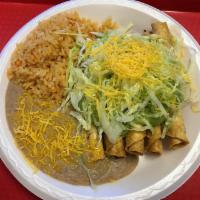 1. Rolled Taco Combination Plate · 5 pieces.
