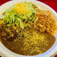 3. Enchilada Combination Plate · 2 pieces. Chicken, ground beef or shredded beef.