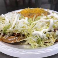 5. Sope Combination Plate · 2 pieces. Chicken, ground beef or shredded beef.