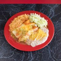 13. Pick 2 Combination Plate · Enchilada, crispy taco, tamal or burrito.