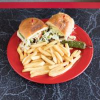 Torta Combo · Choice of meat. With fries and small drink