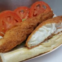 Fish Sandwich  · Includes lettuce, tomato and a side of tartar sauce
