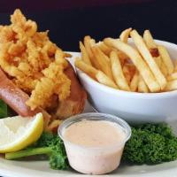 Clam Roll · Our fresh fried clam strips served on the lobster roll bread